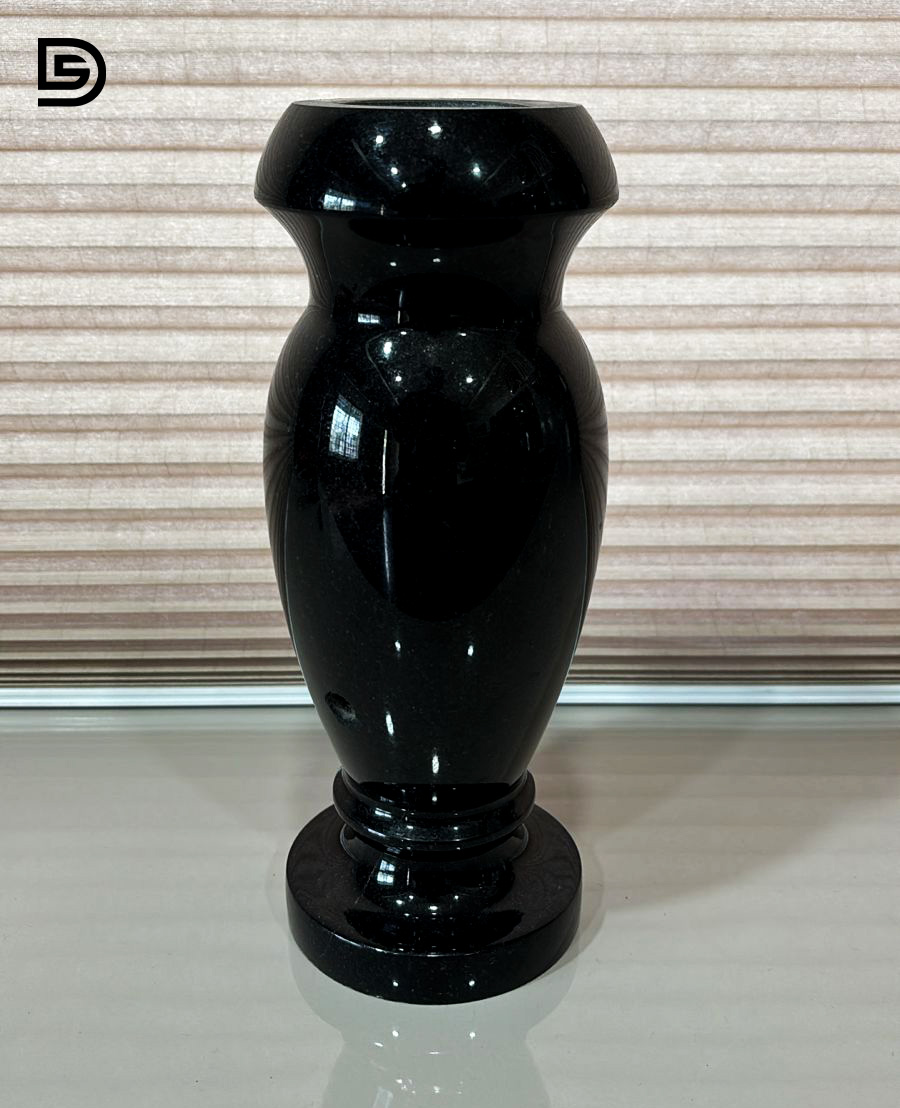 Absolute Black Granite Vase